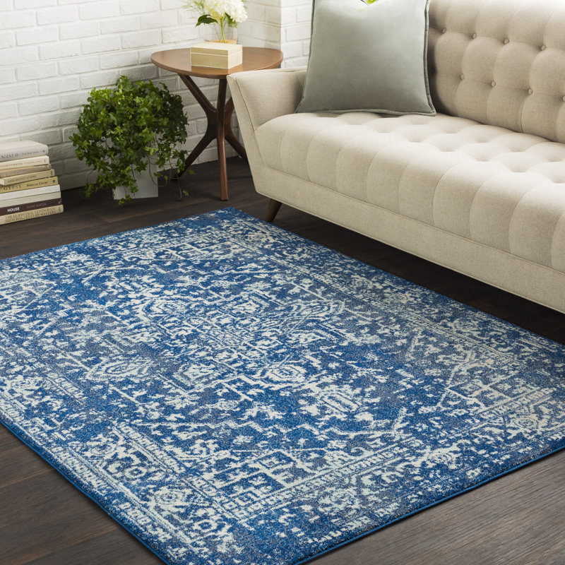 Mistana™ Hillsby Oriental Navy Area Rug & Reviews Wayfair